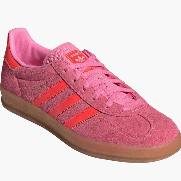 adidas Shoes - adidas Womens Gazelle Indoor Retro Sneaker Suede Beam Pink/Solar Red/Gum size 11